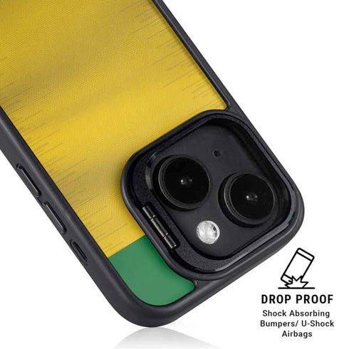 Brazil Soccer Flag iPhone 15 Kickstand Case